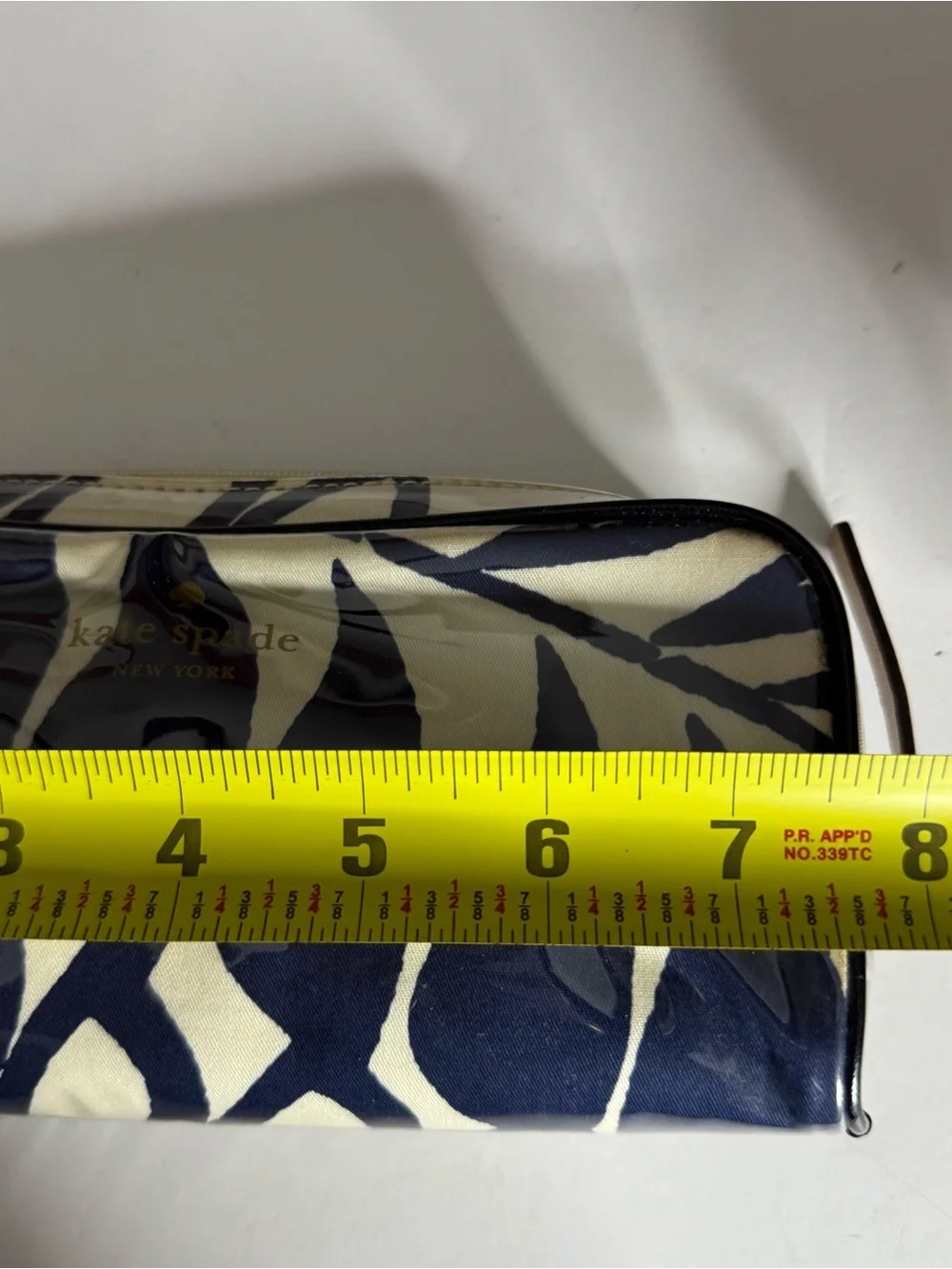 kate spade Navy and Cream Printed Cosmetic Pouch
